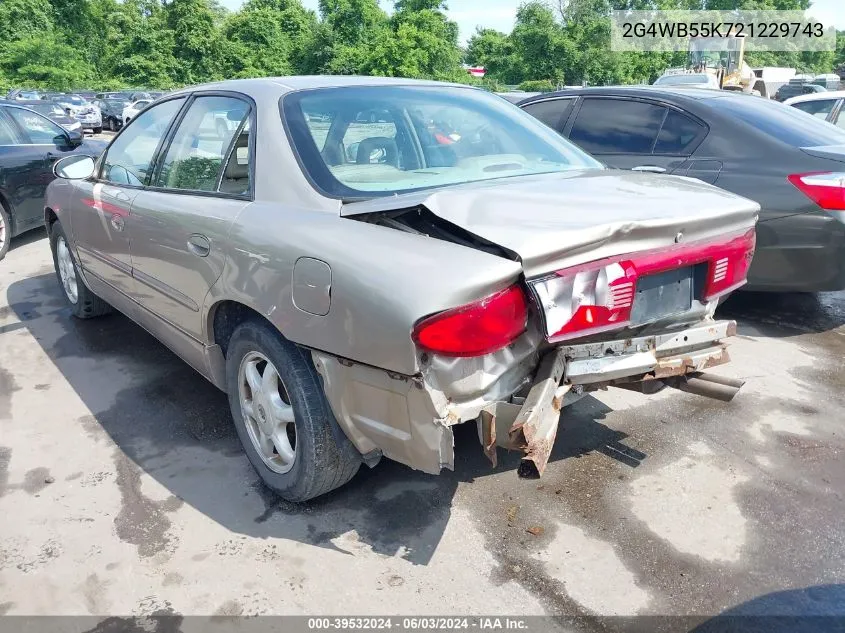 2002 Buick Regal Ls VIN: 2G4WB55K721229743 Lot: 39532024