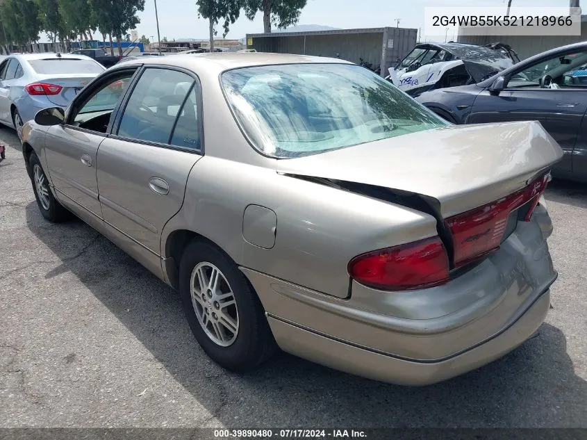 2002 Buick Regal Ls VIN: 2G4WB55K521218966 Lot: 39890480