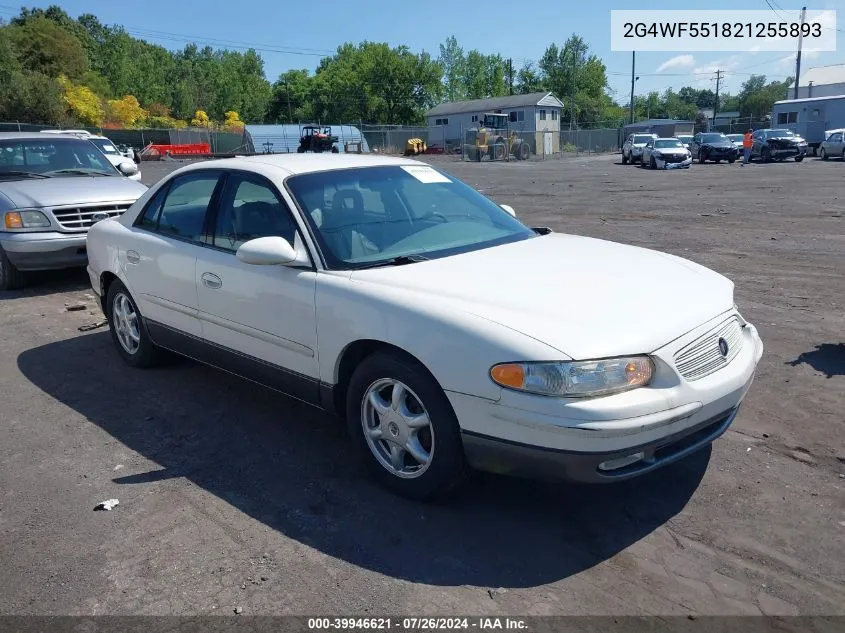 2002 Buick Regal Gs VIN: 2G4WF551821255893 Lot: 39946621