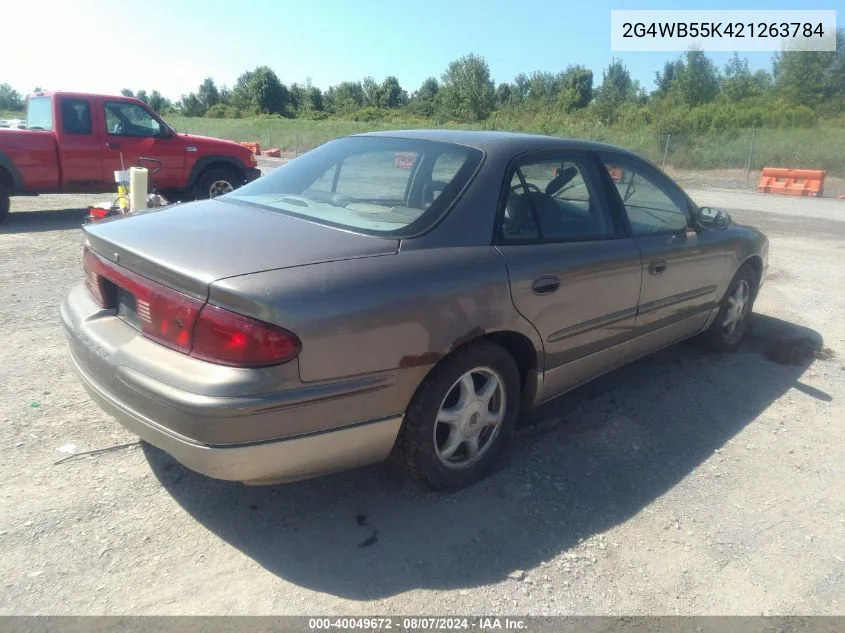 2002 Buick Regal Ls VIN: 2G4WB55K421263784 Lot: 40049672