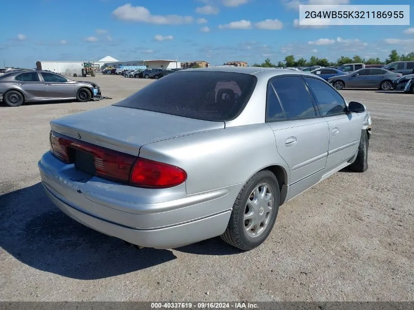 2002 Buick Regal Ls VIN: 2G4WB55K321186955 Lot: 40337619