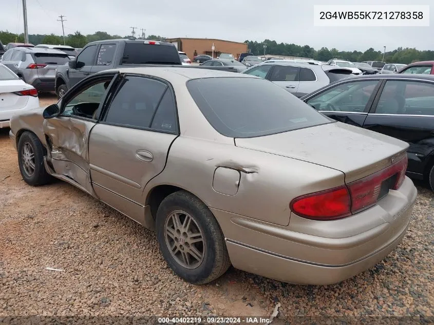 2G4WB55K721278358 2002 Buick Regal Ls