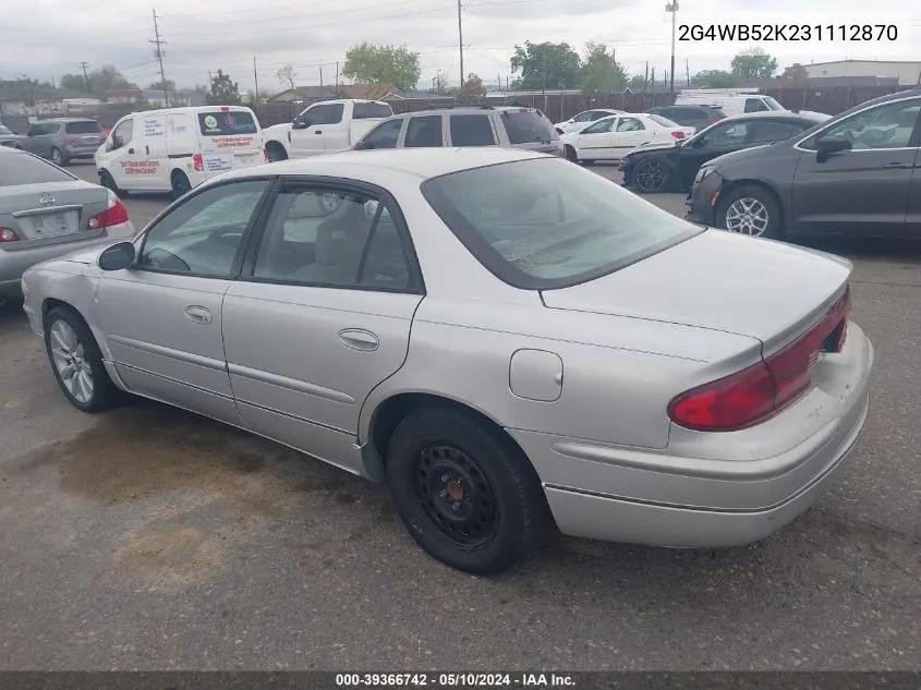 2003 Buick Regal Ls VIN: 2G4WB52K231112870 Lot: 39366742