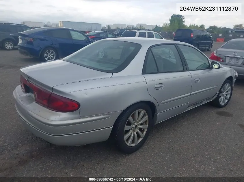 2003 Buick Regal Ls VIN: 2G4WB52K231112870 Lot: 39366742