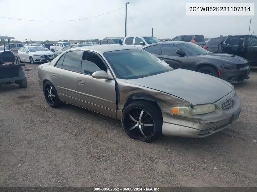 2003 Buick Regal Ls VIN: 2G4WB52K231107314 Lot: 39562852