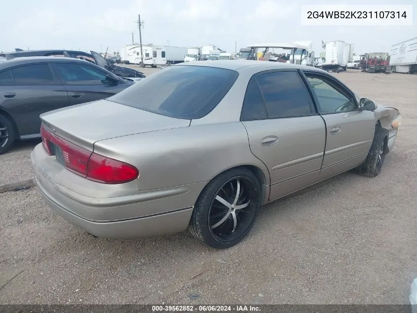 2003 Buick Regal Ls VIN: 2G4WB52K231107314 Lot: 39562852