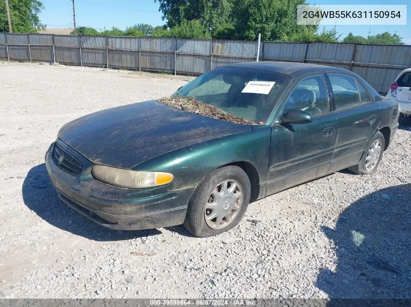 2003 Buick Regal Ls VIN: 2G4WB55K631150954 Lot: 39598664