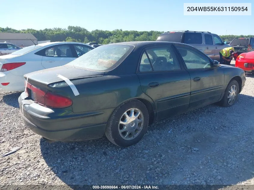 2003 Buick Regal Ls VIN: 2G4WB55K631150954 Lot: 39598664