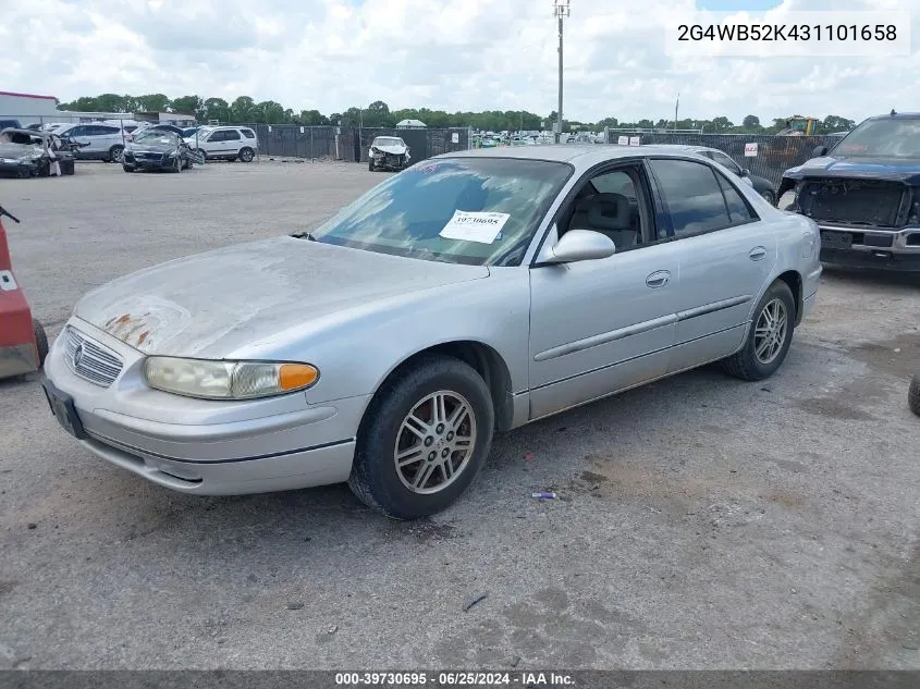 2003 Buick Regal Ls VIN: 2G4WB52K431101658 Lot: 39730695