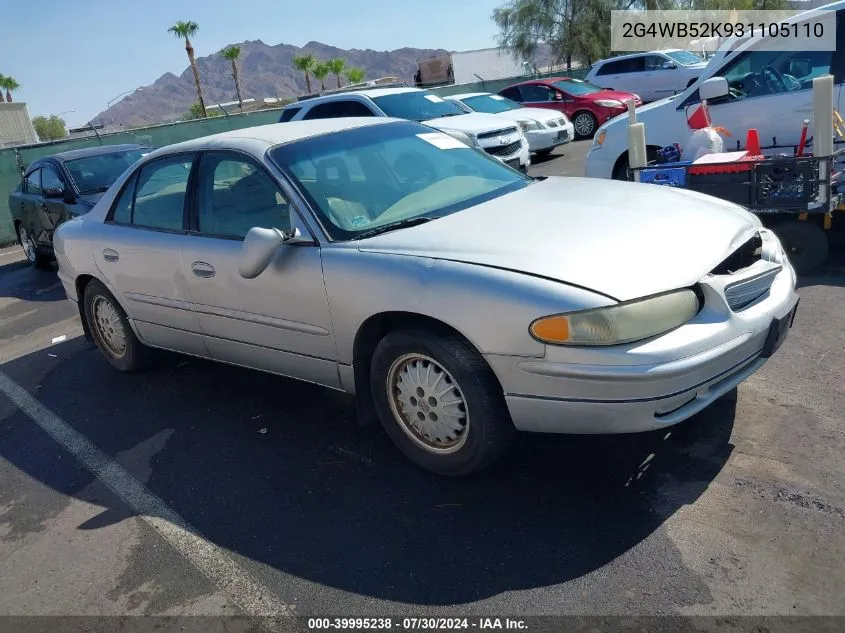 2003 Buick Regal Ls VIN: 2G4WB52K931105110 Lot: 39995238