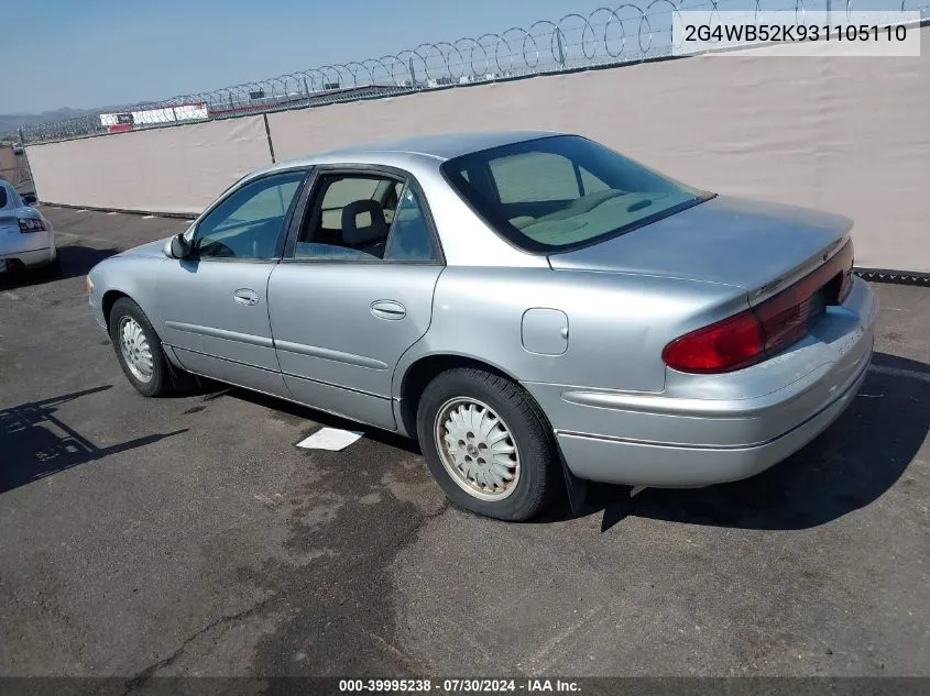 2003 Buick Regal Ls VIN: 2G4WB52K931105110 Lot: 39995238