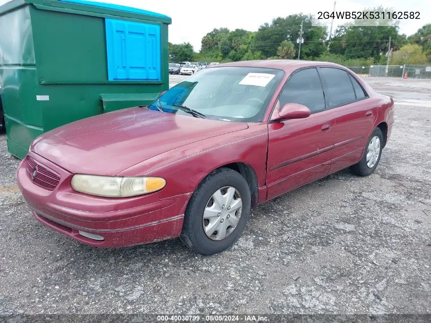 2003 Buick Regal Ls VIN: 2G4WB52K531162582 Lot: 40030799