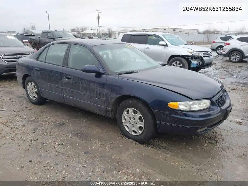 2003 Buick Regal Ls VIN: 2G4WB52K631265834 Lot: 41668644