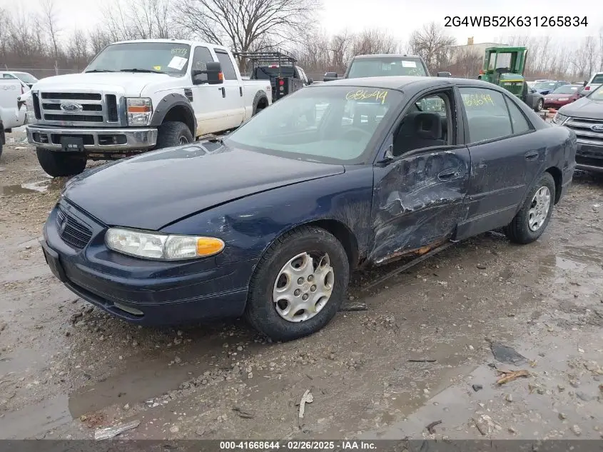 2003 Buick Regal Ls VIN: 2G4WB52K631265834 Lot: 41668644