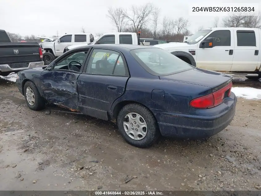 2003 Buick Regal Ls VIN: 2G4WB52K631265834 Lot: 41668644