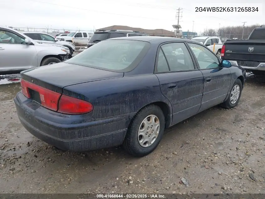 2003 Buick Regal Ls VIN: 2G4WB52K631265834 Lot: 41668644