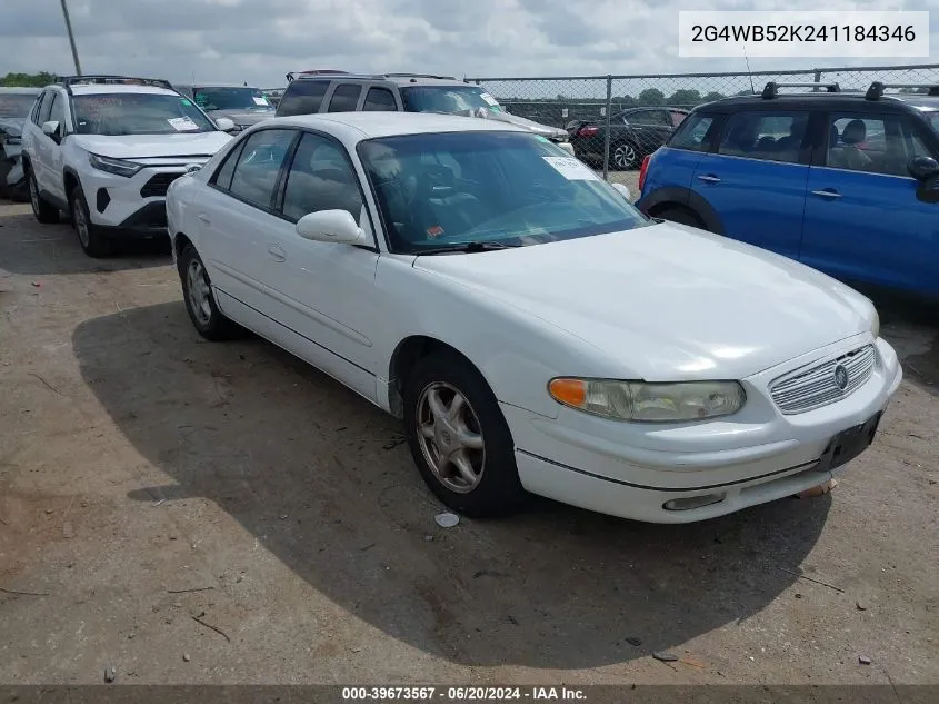 2004 Buick Regal Ls VIN: 2G4WB52K241184346 Lot: 39673567