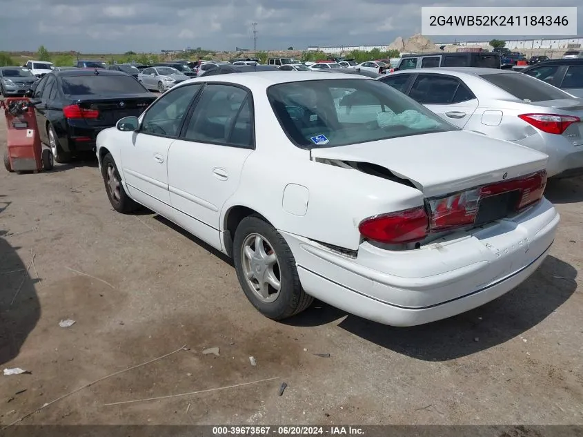 2004 Buick Regal Ls VIN: 2G4WB52K241184346 Lot: 39673567