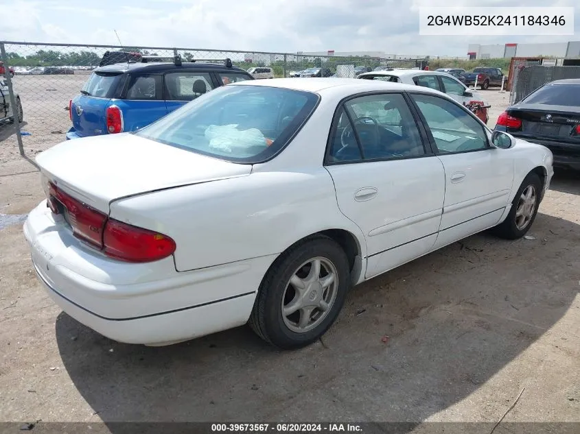 2004 Buick Regal Ls VIN: 2G4WB52K241184346 Lot: 39673567