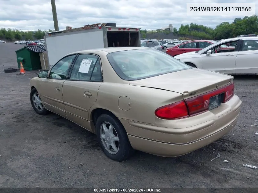 2004 Buick Regal Ls VIN: 2G4WB52K141170566 Lot: 39724919