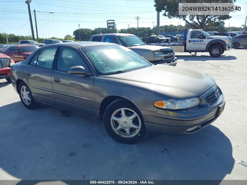 2004 Buick Regal Ls VIN: 2G4WB52K141362540 Lot: 40422070