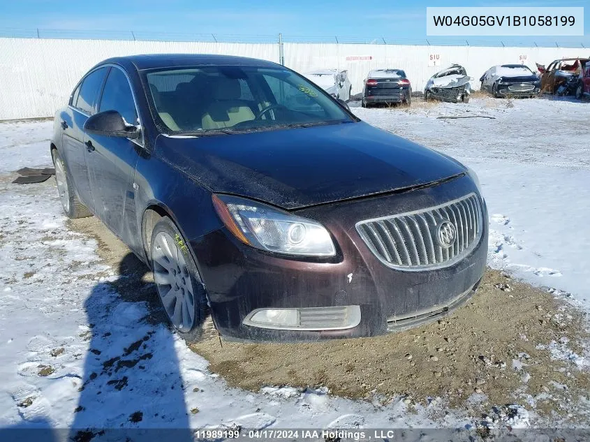 2011 Buick Regal Cxl VIN: W04G05GV1B1058199 Lot: 11989199