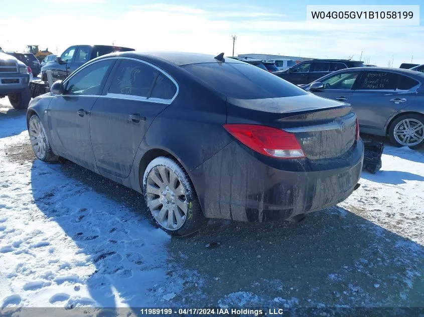 2011 Buick Regal Cxl VIN: W04G05GV1B1058199 Lot: 11989199