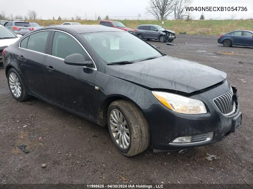 2011 Buick Regal Cxl VIN: W04GN5ECXB1054736 Lot: 11998625