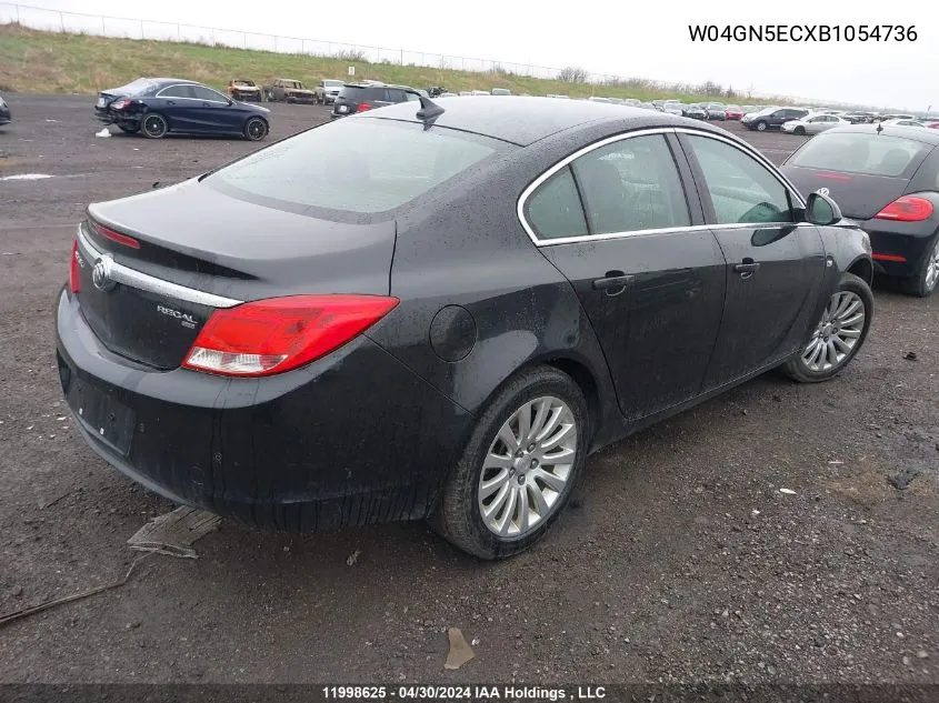 2011 Buick Regal Cxl VIN: W04GN5ECXB1054736 Lot: 11998625