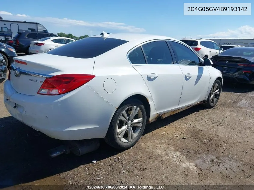 2011 Buick Regal Cxl VIN: 2G4G05GV4B9193142 Lot: 12024630