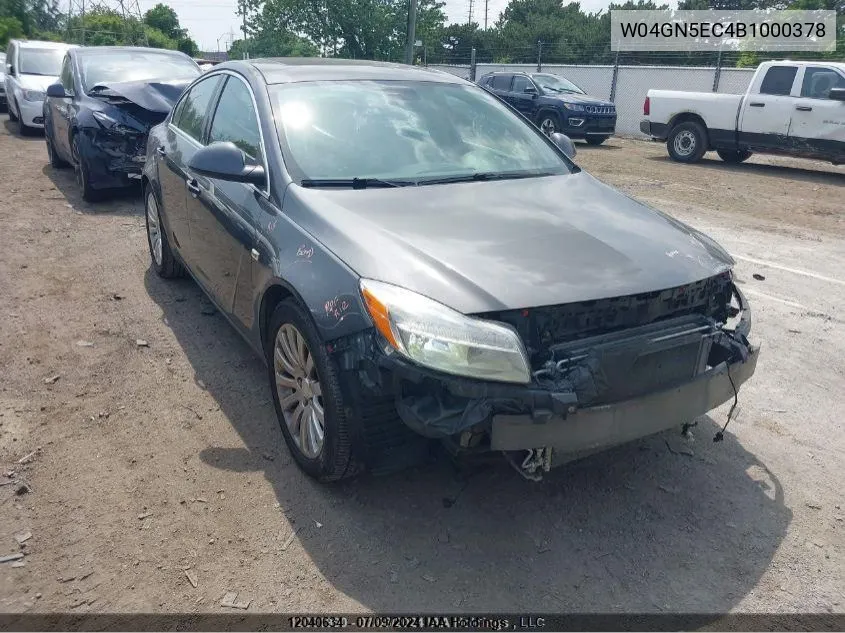 W04GN5EC4B1000378 2011 Buick Regal