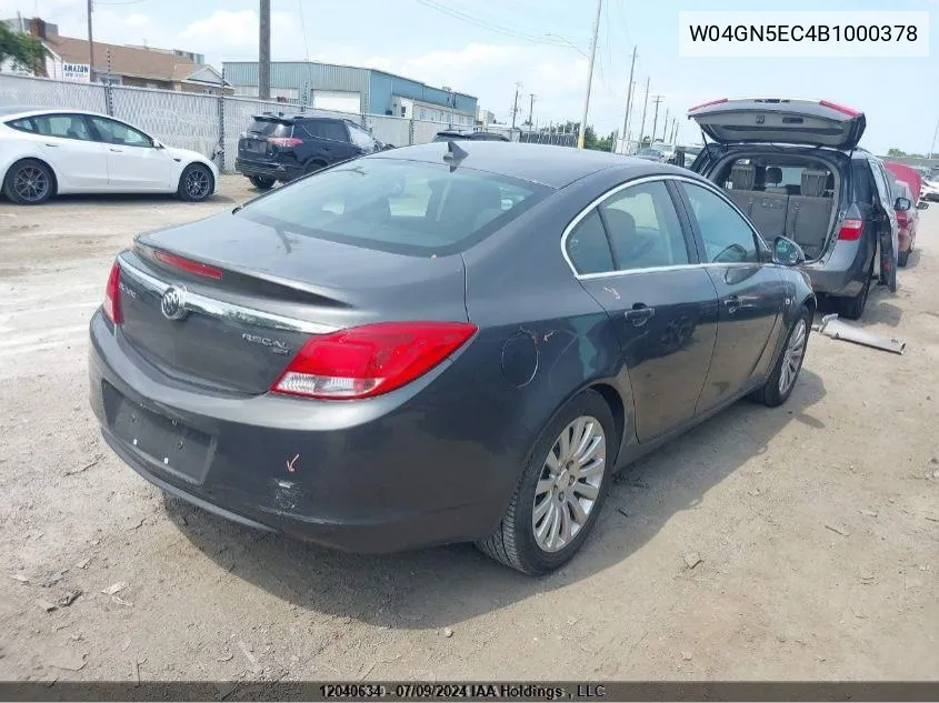 W04GN5EC4B1000378 2011 Buick Regal