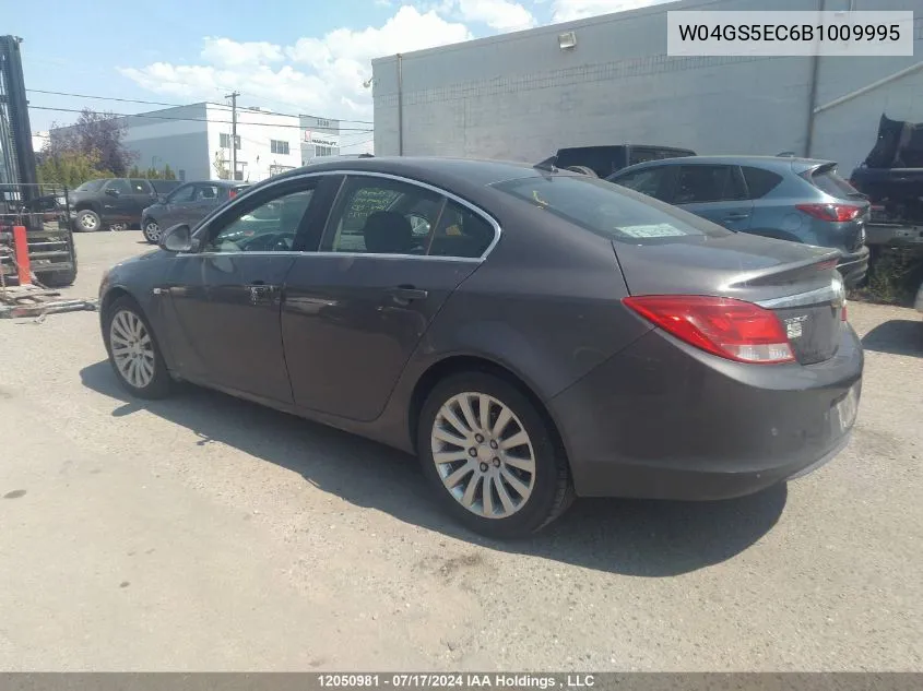 2011 Buick Regal Cxl VIN: W04GS5EC6B1009995 Lot: 12050981