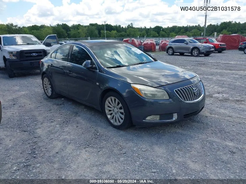 2011 Buick Regal Cxl Russelsheim VIN: W04GU5GC2B1031578 Lot: 39336050