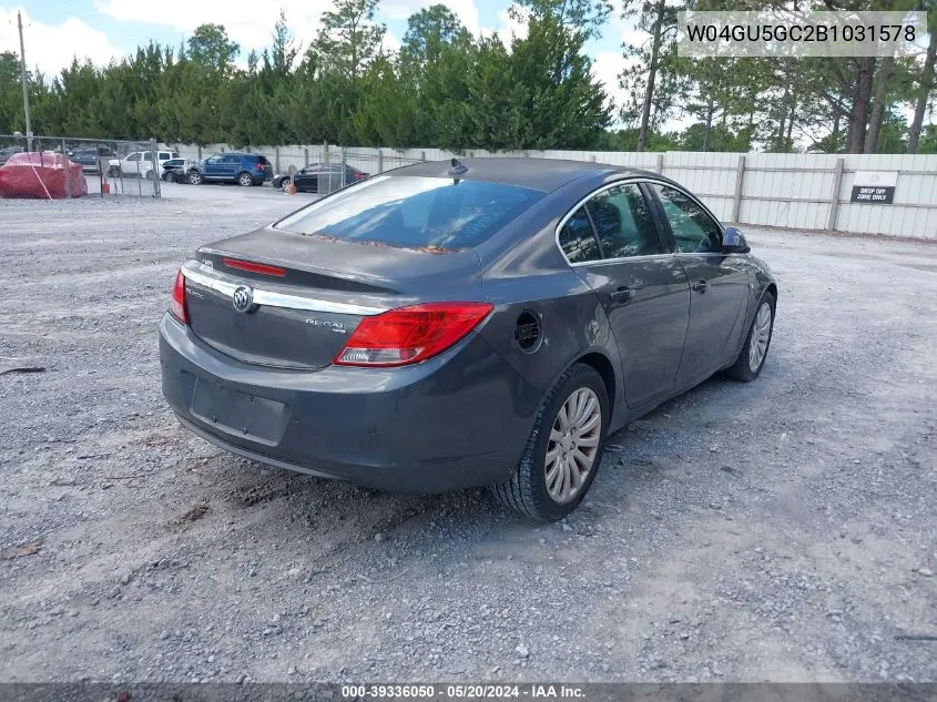 2011 Buick Regal Cxl Russelsheim VIN: W04GU5GC2B1031578 Lot: 39336050