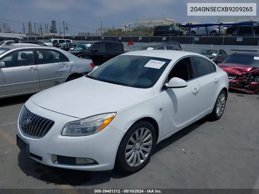 2011 Buick Regal Cxl Oshawa VIN: 2G4GN5ECXB9209265 Lot: 39401312