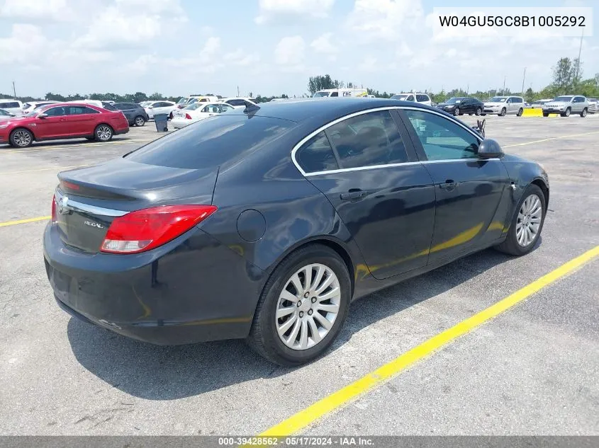 2011 Buick Regal Cxl Russelsheim VIN: W04GU5GC8B1005292 Lot: 39428562