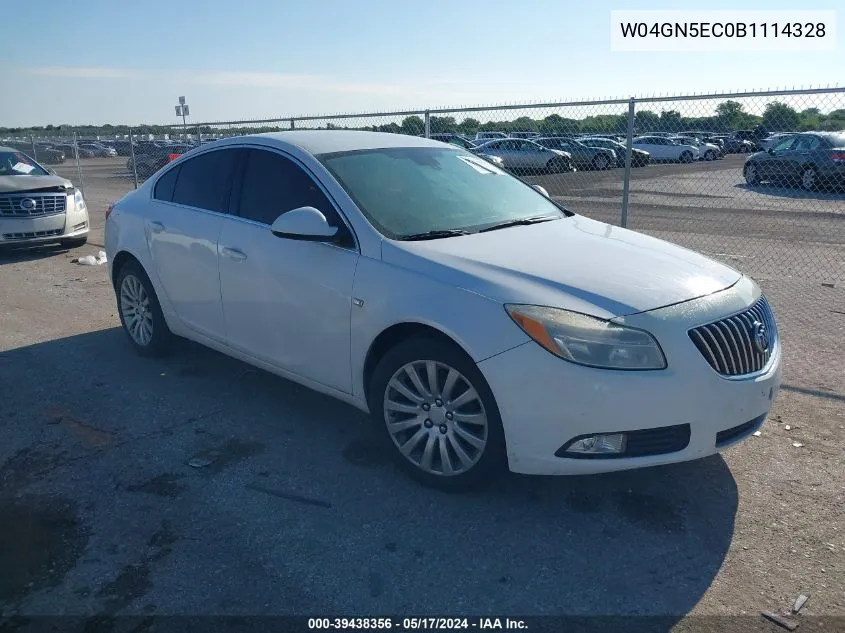 2011 Buick Regal Cxl Rl1 VIN: W04GN5EC0B1114328 Lot: 39438356