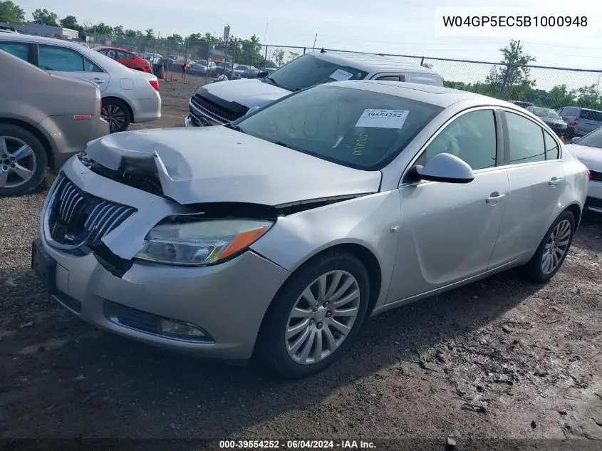 2011 Buick Regal Cxl Russelsheim VIN: W04GP5EC5B1000948 Lot: 39554252