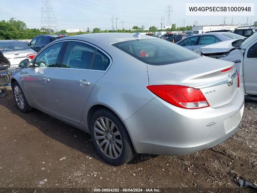 W04GP5EC5B1000948 2011 Buick Regal Cxl Russelsheim