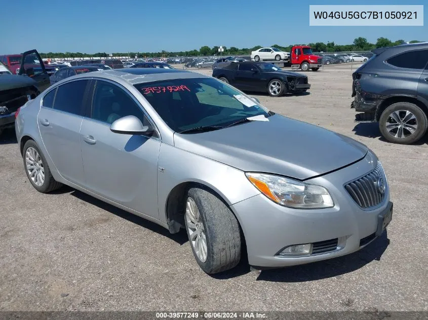 2011 Buick Regal Cxl Russelsheim VIN: W04GU5GC7B1050921 Lot: 39577249