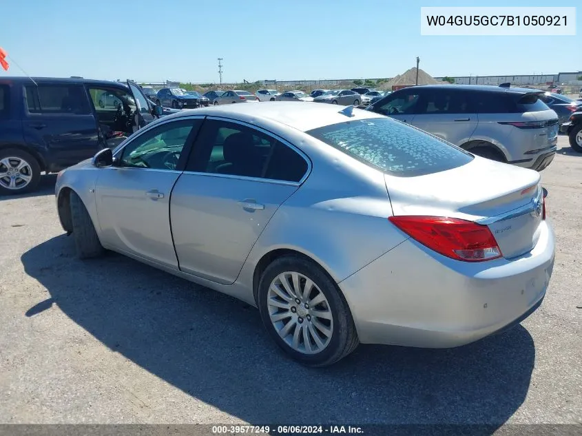 2011 Buick Regal Cxl Russelsheim VIN: W04GU5GC7B1050921 Lot: 39577249