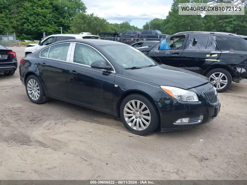 2011 Buick Regal Cxl Russelsheim VIN: W04GR5ECXB1072125 Lot: 39606522