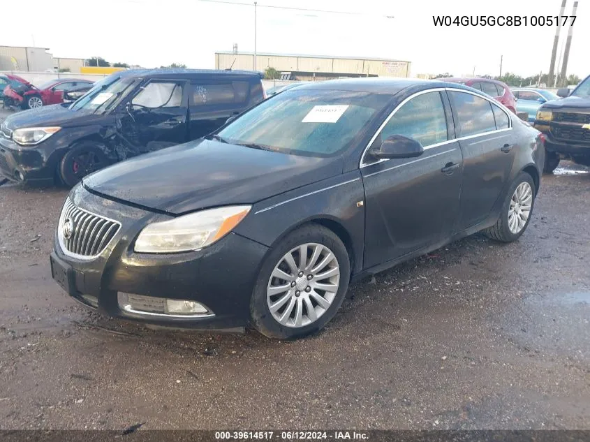 2011 Buick Regal Cxl Russelsheim VIN: W04GU5GC8B1005177 Lot: 39614517