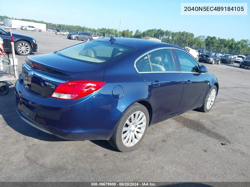 2011 Buick Regal Cxl Oshawa VIN: 2G4GN5EC4B9184105 Lot: 39679959