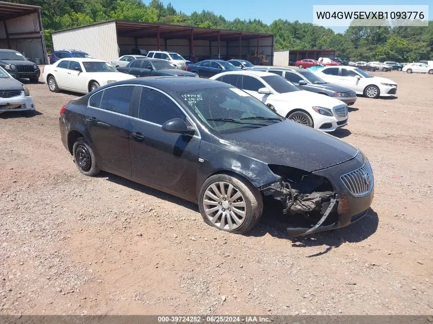 2011 Buick Regal Cxl VIN: W04GW5EVXB1093776 Lot: 39724282