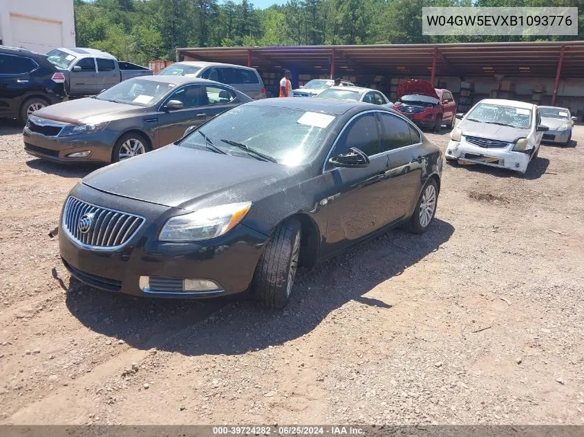 2011 Buick Regal Cxl VIN: W04GW5EVXB1093776 Lot: 39724282