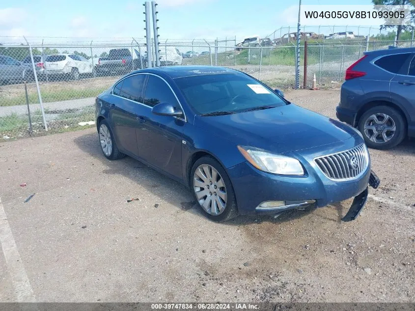 W04G05GV8B1093905 2011 Buick Regal Cxl