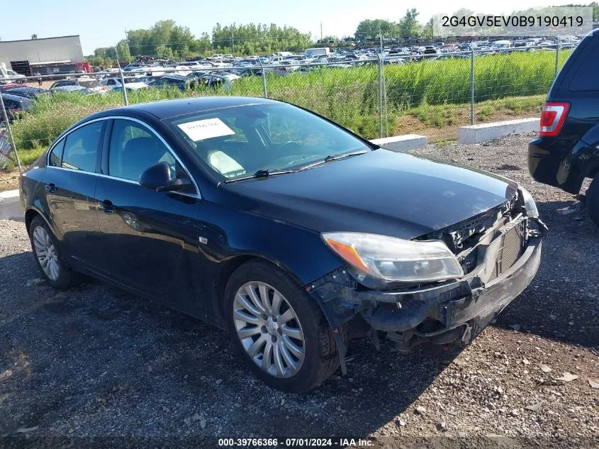 2G4GV5EV0B9190419 2011 Buick Regal Cxl Turbo Oshawa