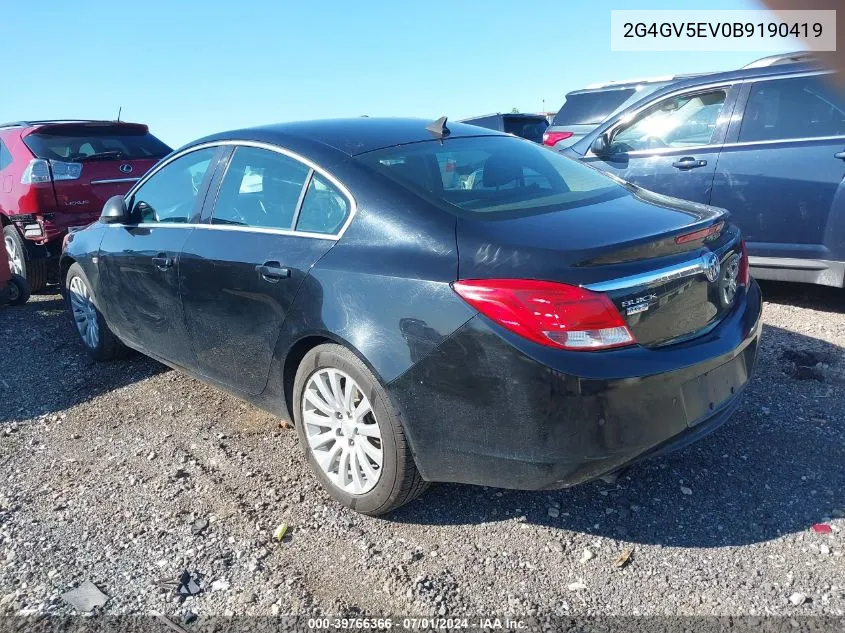 2011 Buick Regal Cxl Turbo Oshawa VIN: 2G4GV5EV0B9190419 Lot: 39766366